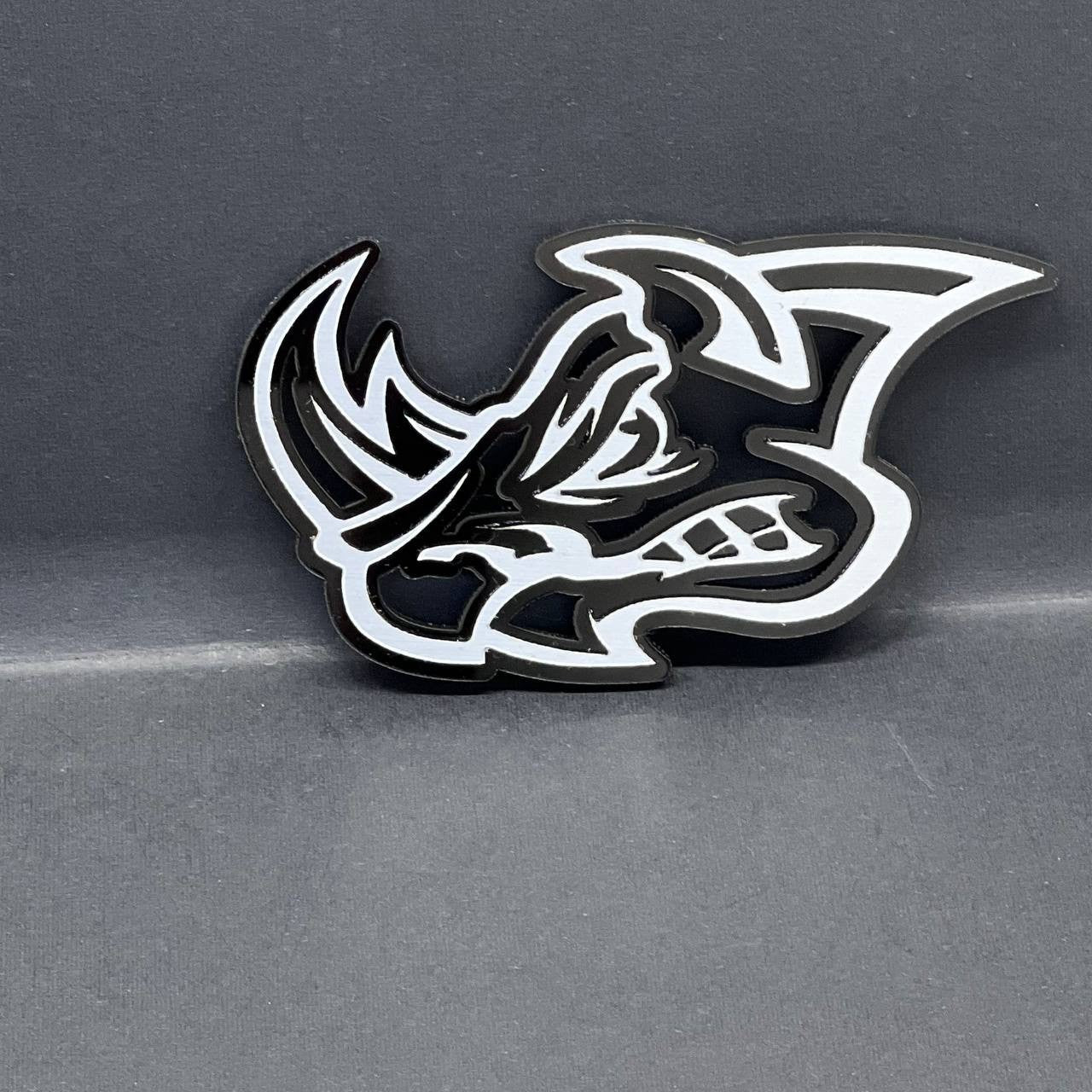 Rhino Badges – 2PCS Angry 3D Emblems for Car Truck Fender Decal