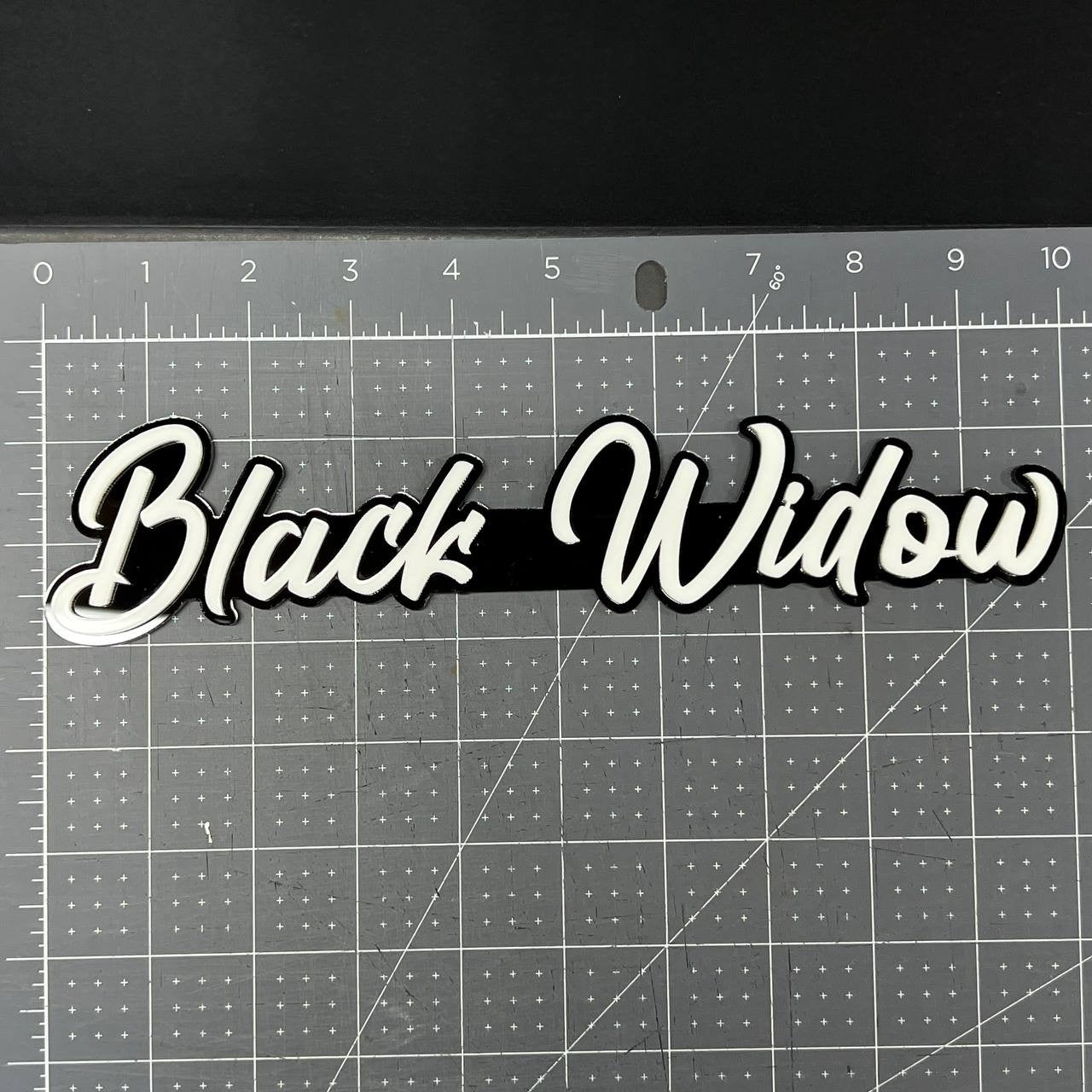 1pc Black Widow 3D Emblem Badge – Multicolor Acrylic Car Fender & Trunk Decal