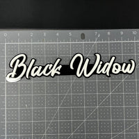 1pc Black Widow 3D Emblem Badge – Multicolor Acrylic Car Fender & Trunk Decal