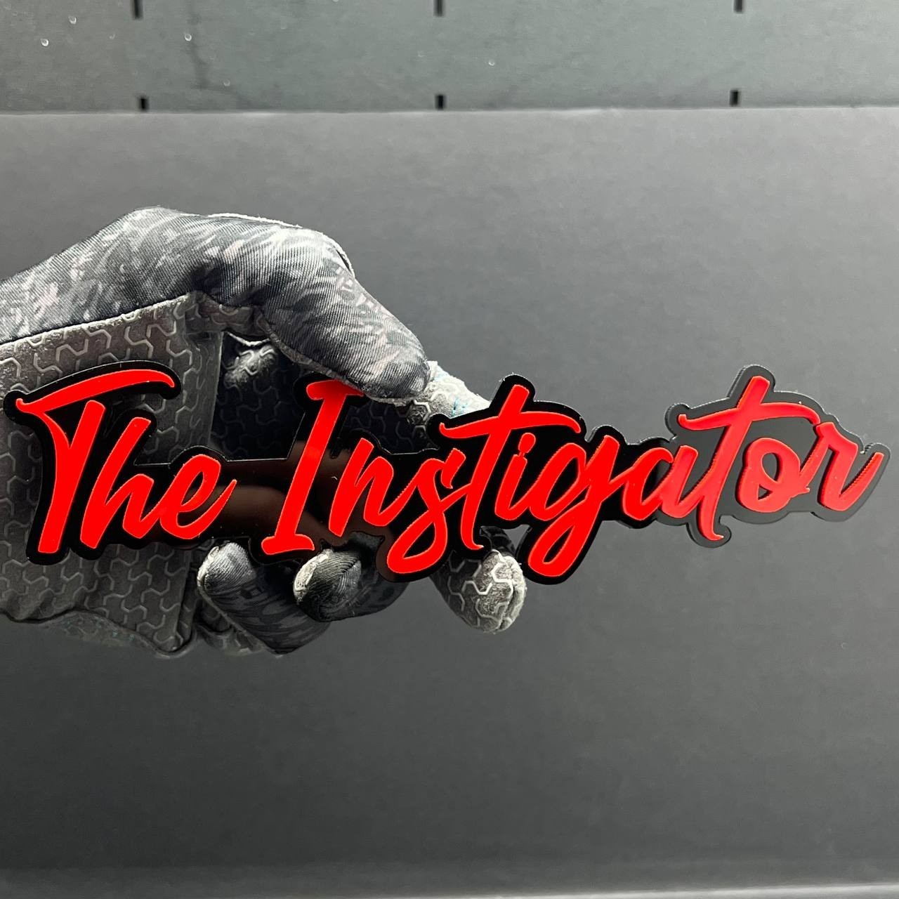 1PC THE Instigator Emblem – 3D Acrylic Multicolor Car Truck SUV Tailgate Badge