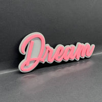 1PC Dream Emblem – 3D Multicolor Acrylic Car Fender & Trunk Badge Decal