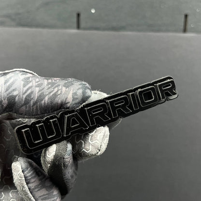 1PC Warrior Logo Emblem Custom Acrylic 3D Car Badge Decal for SUV Truck, Fender