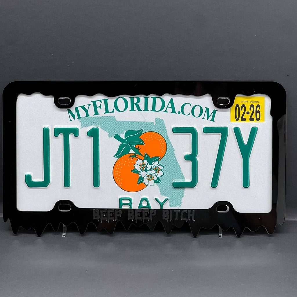 Beep Beep Bitch Black License Plate Frame Cover, Frame, Car Frame