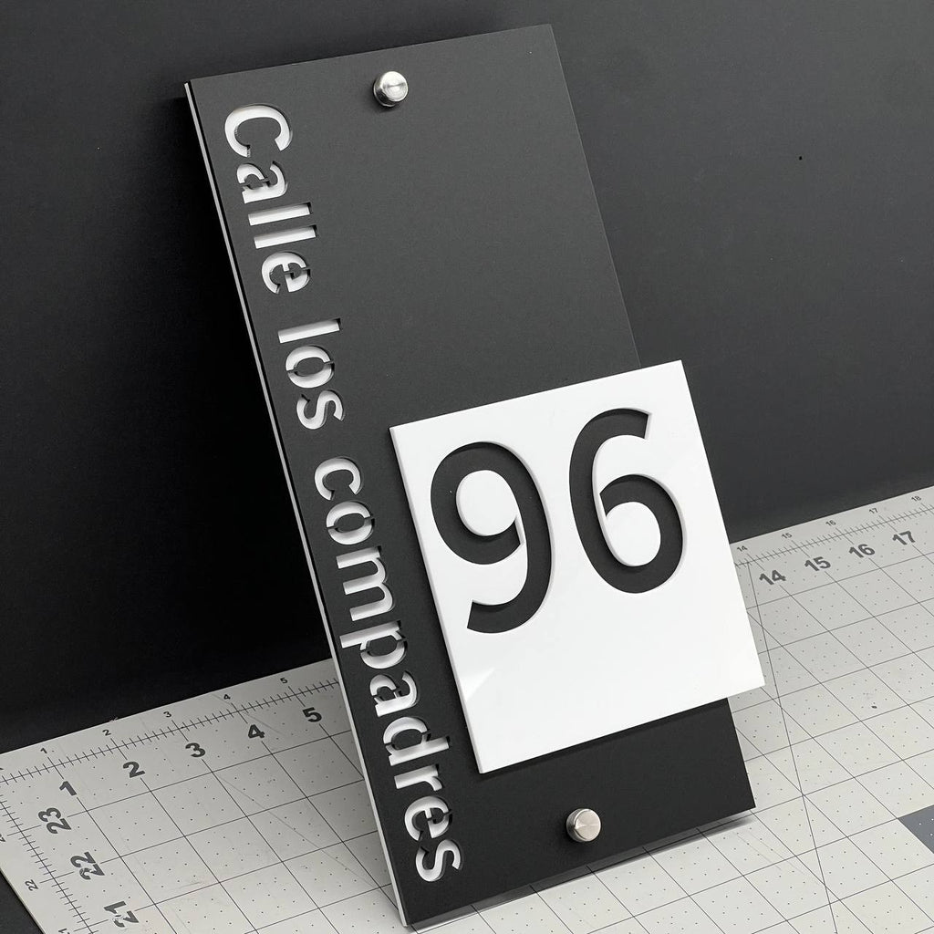 Custom House Number Sign – Modern 3D Outdoor Address Plaque for Home