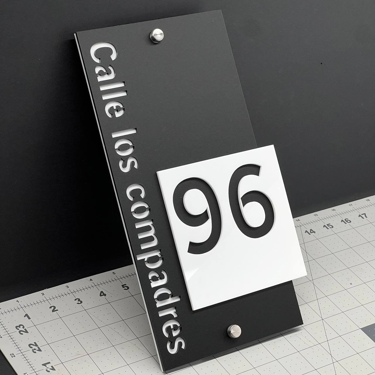 Custom House Number Sign – Modern 3D Outdoor Address Plaque for Home