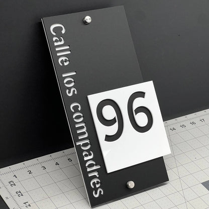 Custom House Number Sign – Modern 3D Outdoor Address Plaque for Home