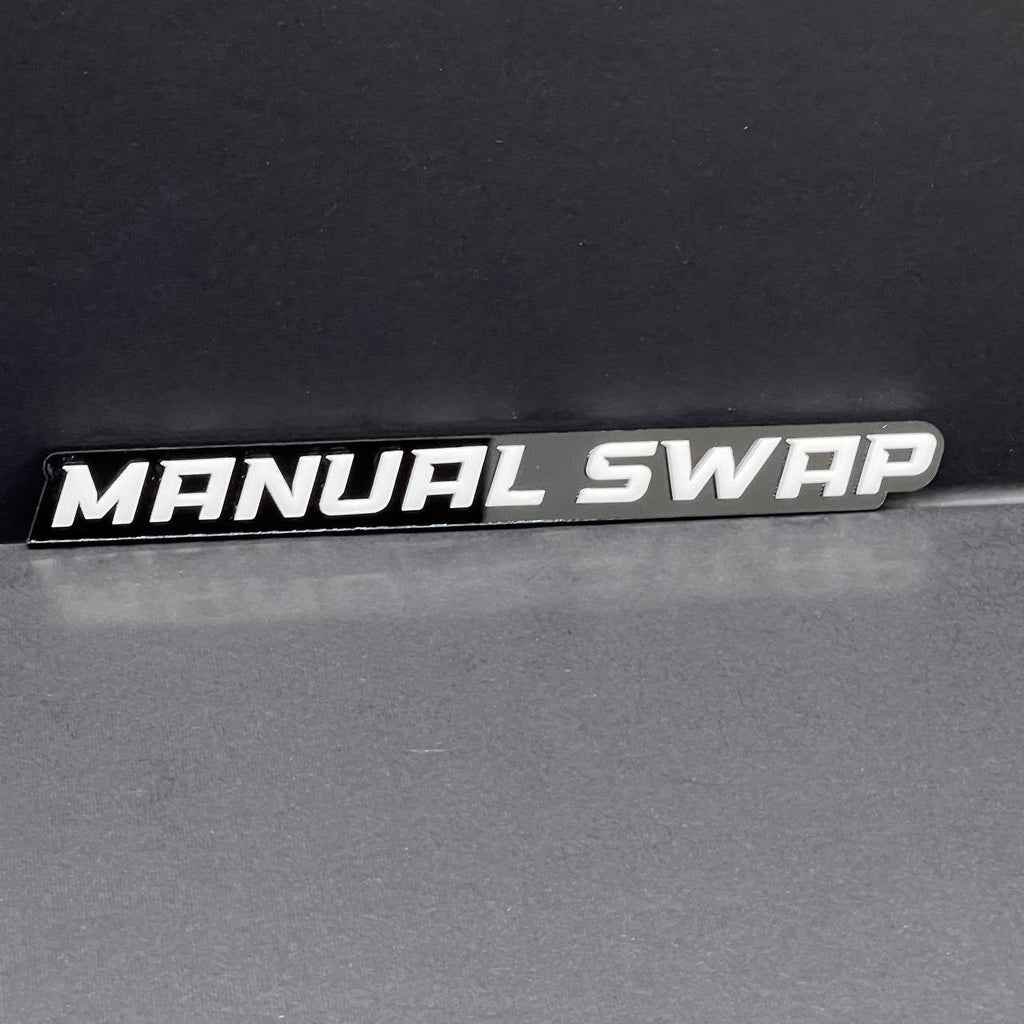 1PC MANUAL SWAP Emblem –  3D Acrylic Fender or Tailgate Badge for Car