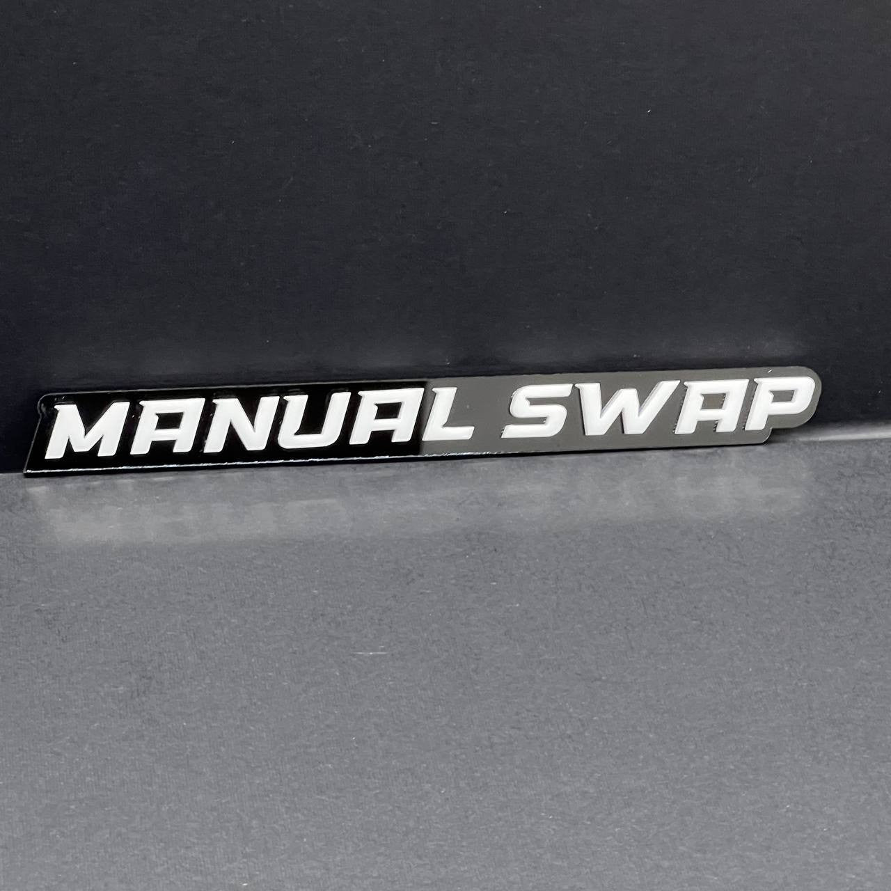 1PC MANUAL SWAP Emblem –  3D Acrylic Fender or Tailgate Badge for Car