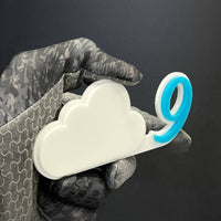 1PC Cloud 9 3D Emblem – Custom Acrylic Car Fender Trunk Badge Sticker