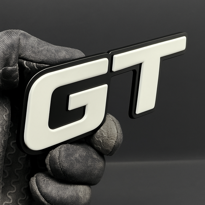 1PC GT Emblem – 3D Multicolor Acrylic Car Fender Tailgate Badge