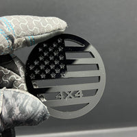 1pc American Flag 4x4 Multicolor 3D Car Emblem – Durable Fender & Trunk Decal
