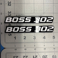 2PCS BOSS 302 Emblems – Custom 3D Multicolor Fender & Trunk Badges