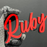 1pc Ruby 3D Acrylic Emblem – Custom Multicolor Car, Truck & SUV Exterior Decal