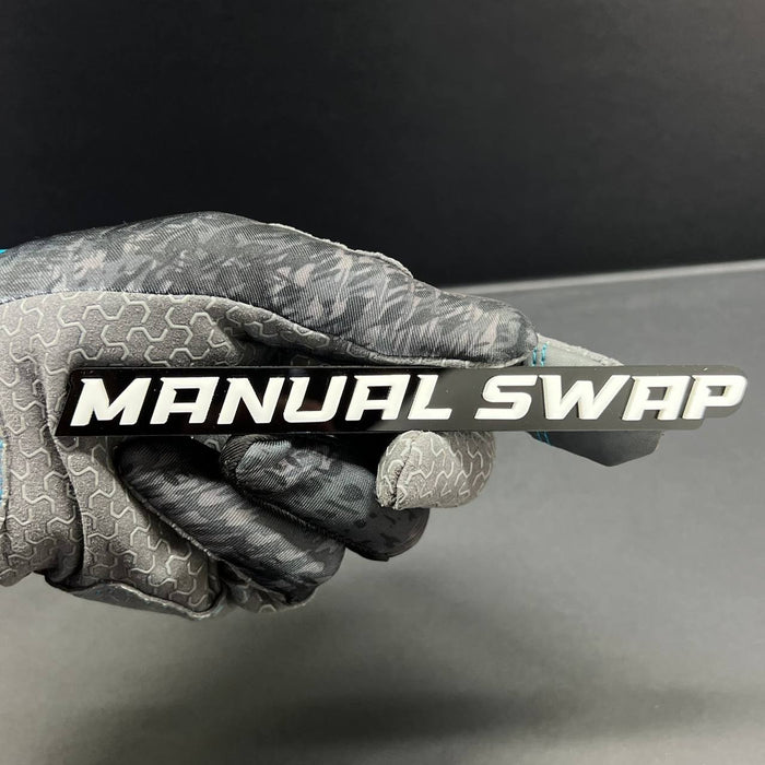 1PC MANUAL SWAP Emblem –  3D Acrylic Fender or Tailgate Badge for Car