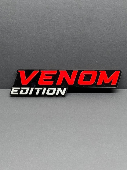 1PCS Red Venom Edition Emblem Car Badges Badass 3D Sticker Decal Multicolor