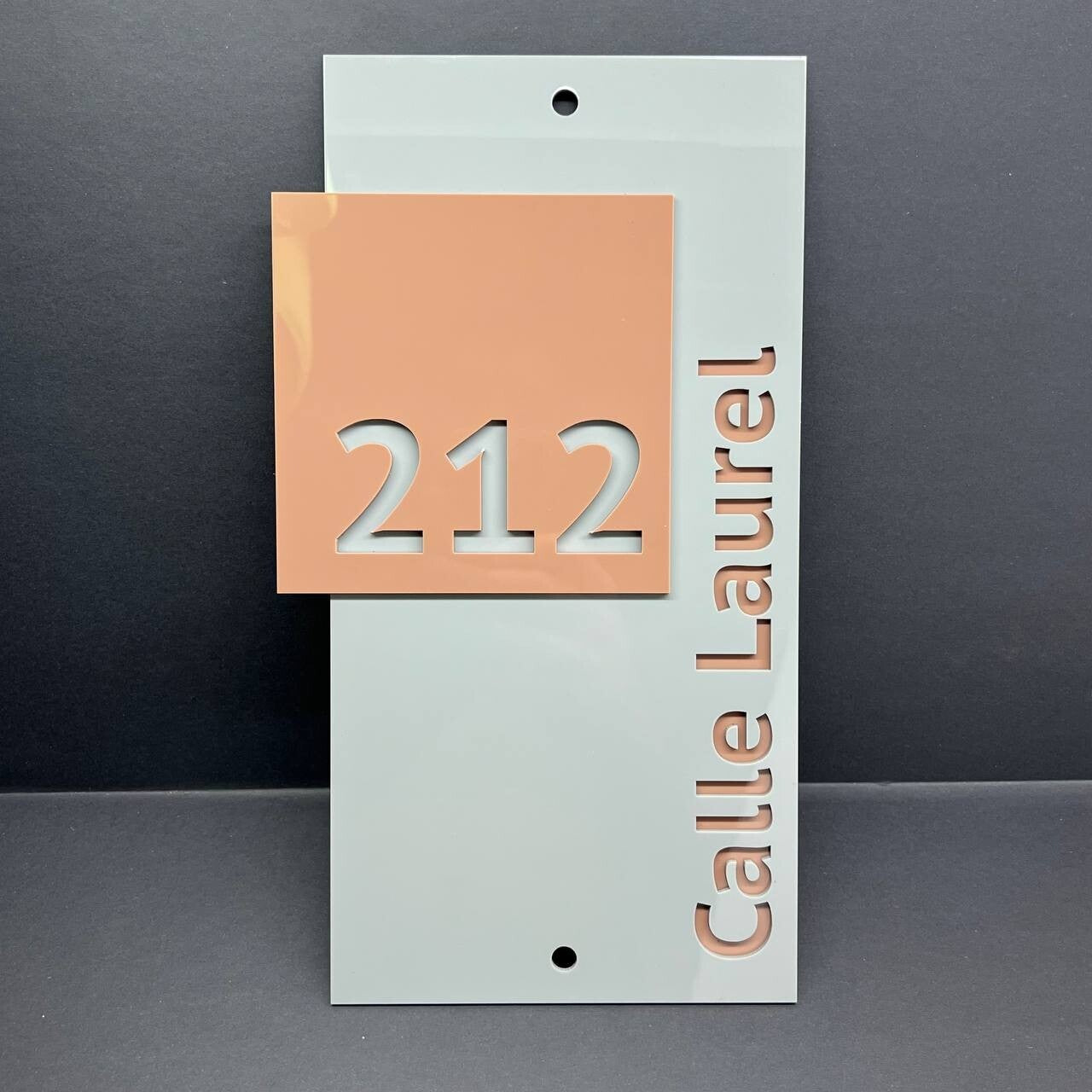 House Number Sign MULTI COLOR Personalized Modern Address Plate Custom Home