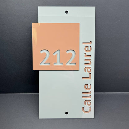 House Number Sign MULTI COLOR Personalized Modern Address Plate Custom Home