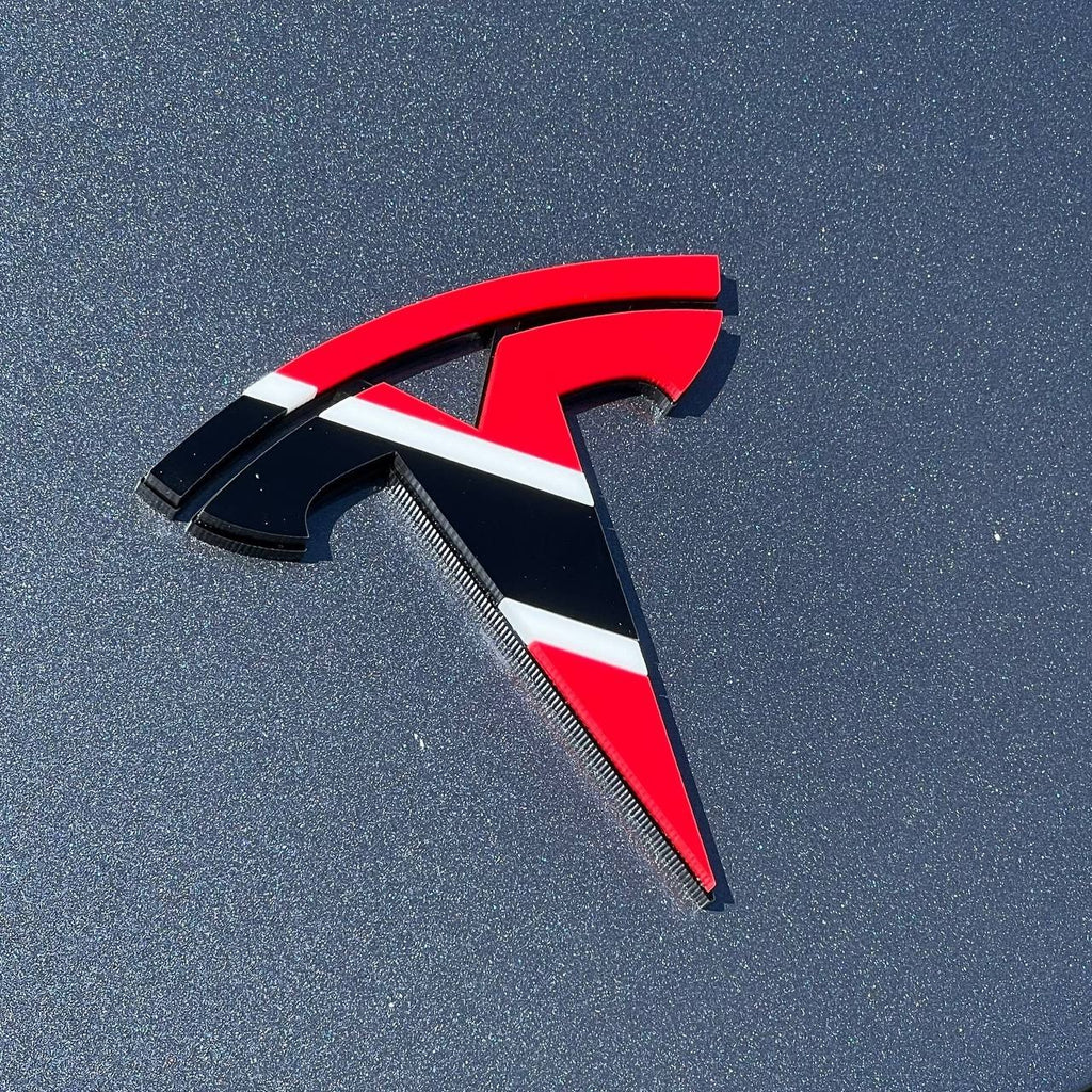 Tesla Multicolor 3D Emblems – Custom Badges (Set of 2)
