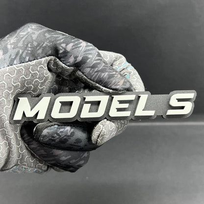 1PC MODEL S Emblem – Acrylic Tailgate or Fender Badge for Car, SUV, Truck