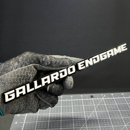 1PC GALLARDO ENDGAME 3D Emblem – White Custom Acrylic Car SUV Truck Badge