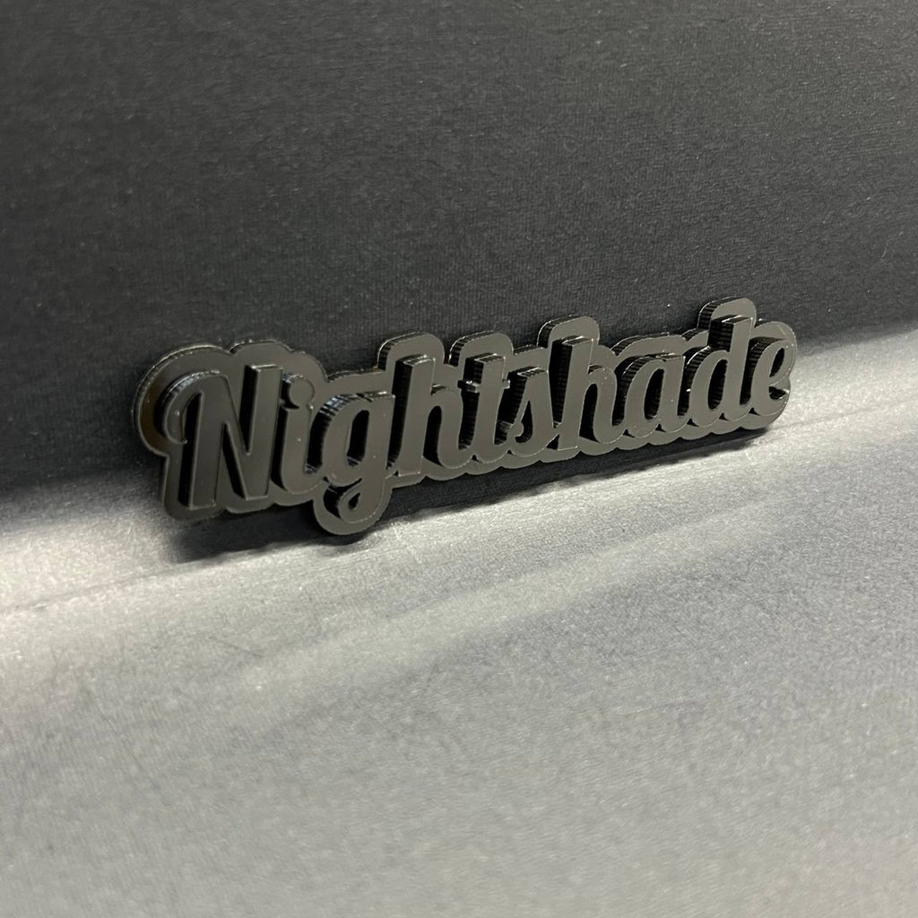 1PC Nightshade Emblem – 3D Acrylic Tailgate or Fender Badge for Car, SUV