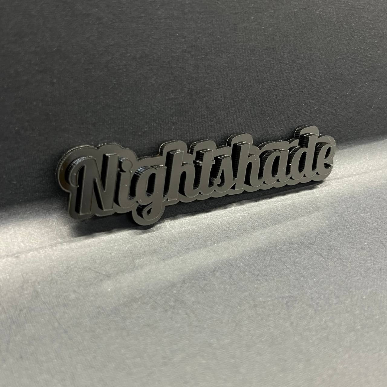 1PC Nightshade Emblem – 3D Acrylic Tailgate or Fender Badge for Car, SUV