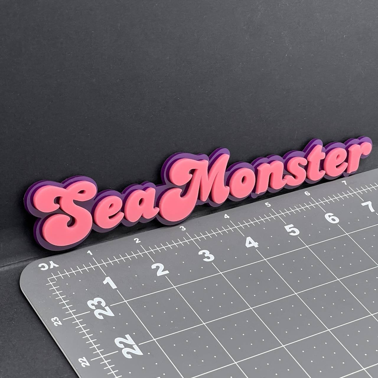 1PC SeaMonster Emblem – 3D Acrylic Tailgate Badge Decal for Car, Truck, SUV