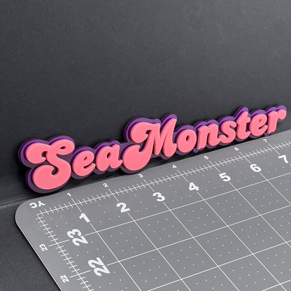 1PC SeaMonster Emblem – 3D Acrylic Tailgate Badge Decal for Car, Truck, SUV