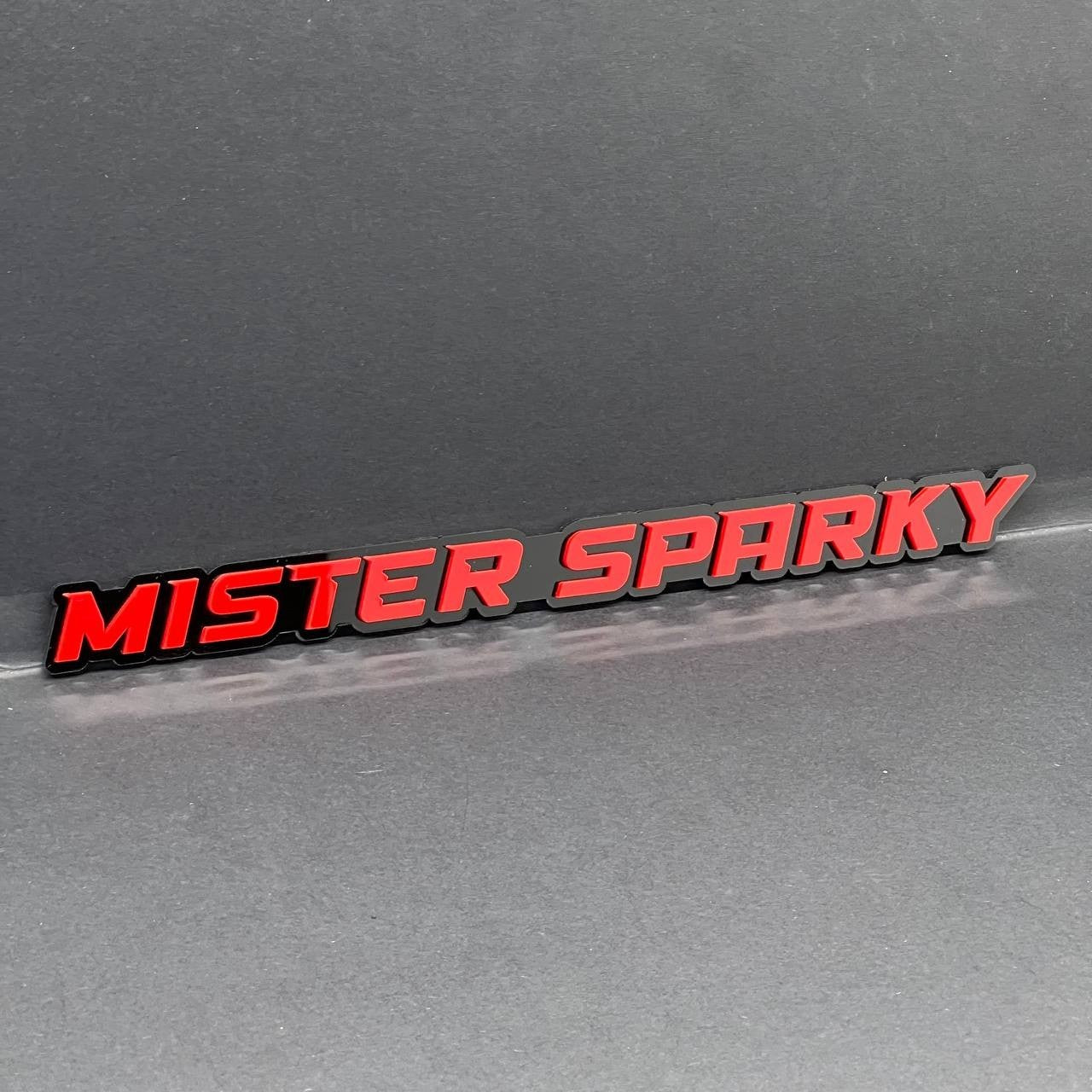 1PC MISTER SPARKY 3D Emblem – Custom Acrylic Car Fender Trunk Tailgate Badge