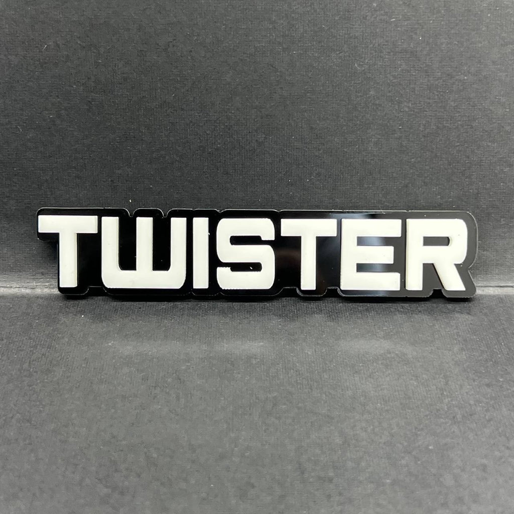 1x TWISTER 3D Acrylic Emblem – Custom Multicolor Car, Truck & SUV Exterior Badge
