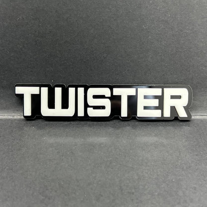 1x TWISTER 3D Acrylic Emblem – Custom Multicolor Car, Truck & SUV Exterior Badge