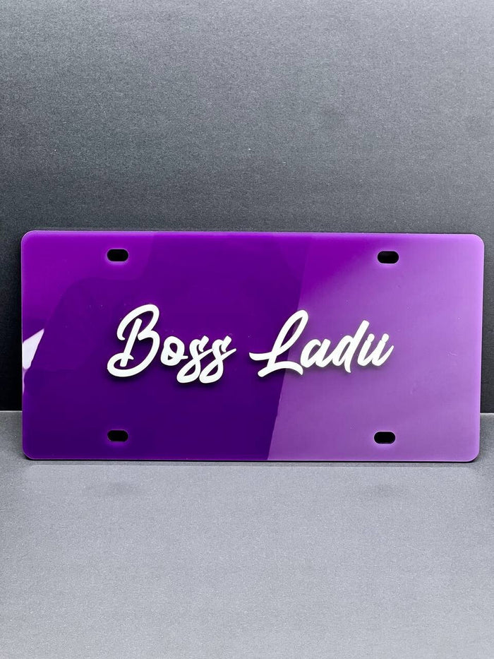 Custom License plate Car Tag Personalized Acrylic 12x6 License Plate car truck