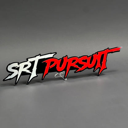 1PC SRT PURSUIT 3D Badge – Acrylic Fender Tailgate Trunk Car Truck Emblem Decal
