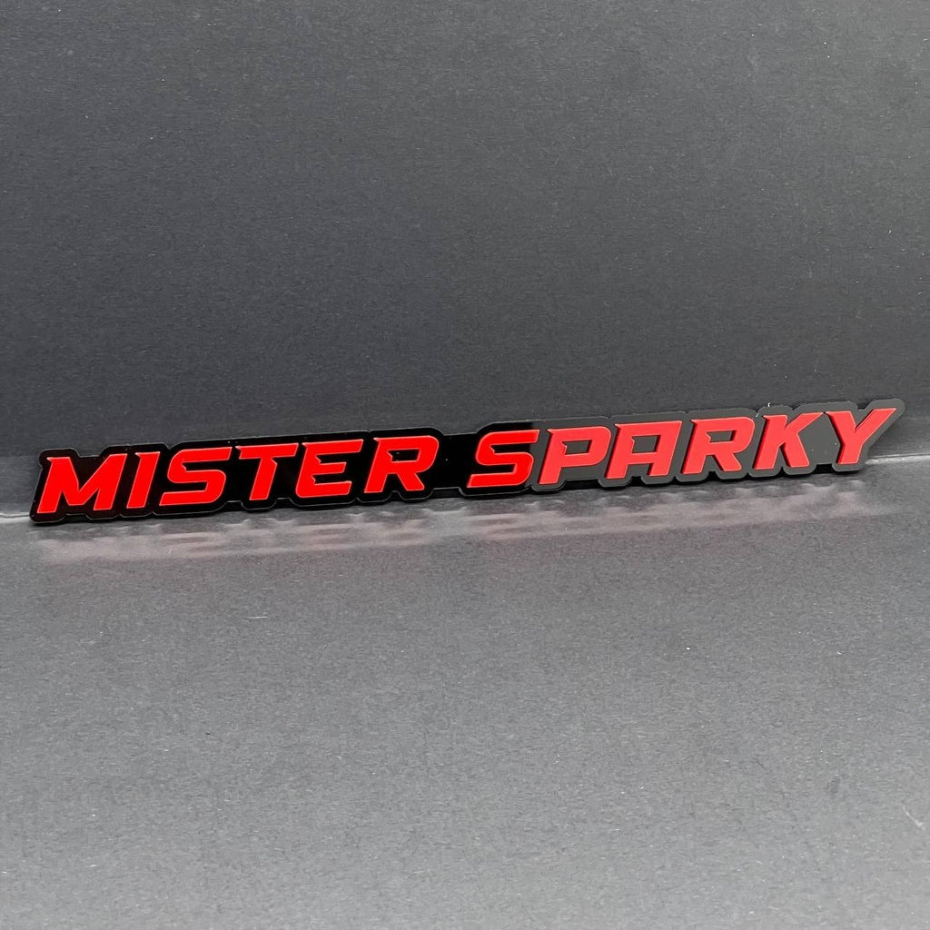 1PC MISTER SPARKY 3D Emblem – Custom Acrylic Car Fender Trunk Tailgate Badge