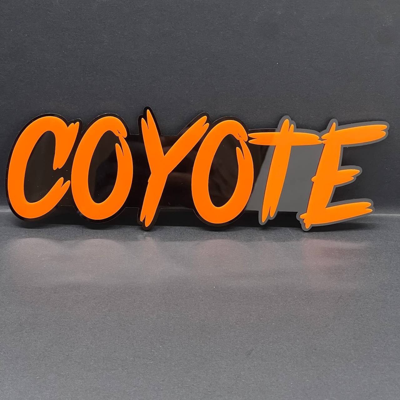 1PC COYOTE 3D Emblem – Custom Fender or Tailgate Badge for Car, SUV, or Truck