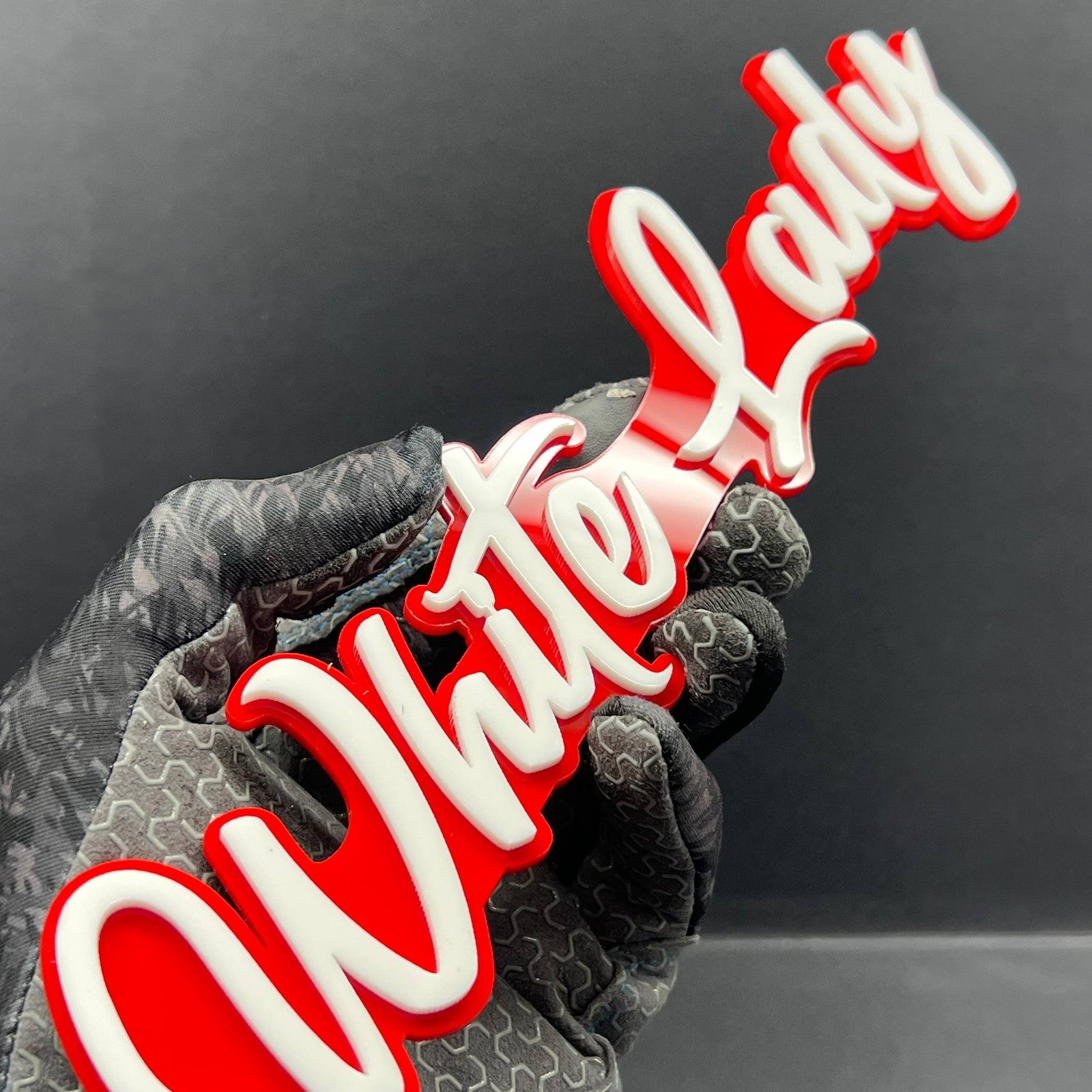 1pc White Lady 3D Emblem Custom Acrylic Fender & Tailgate Car, SUV & Truck Badge