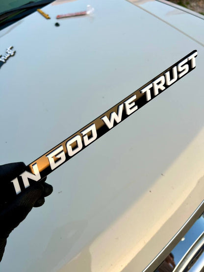 IN GOD WE TRUST Multicolor Badges Emblem Car/Truck, BADGES Emblem (1PC)