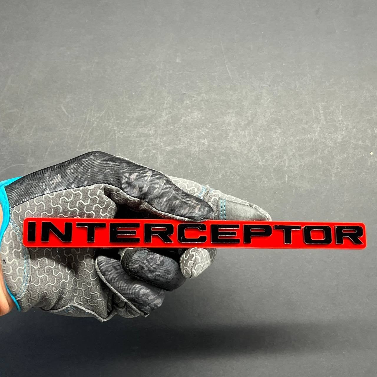 1pc INTERCEPTOR 3D Emblem Badge – Acrylic Car, SUV & Truck Fender/Tailgate Decal