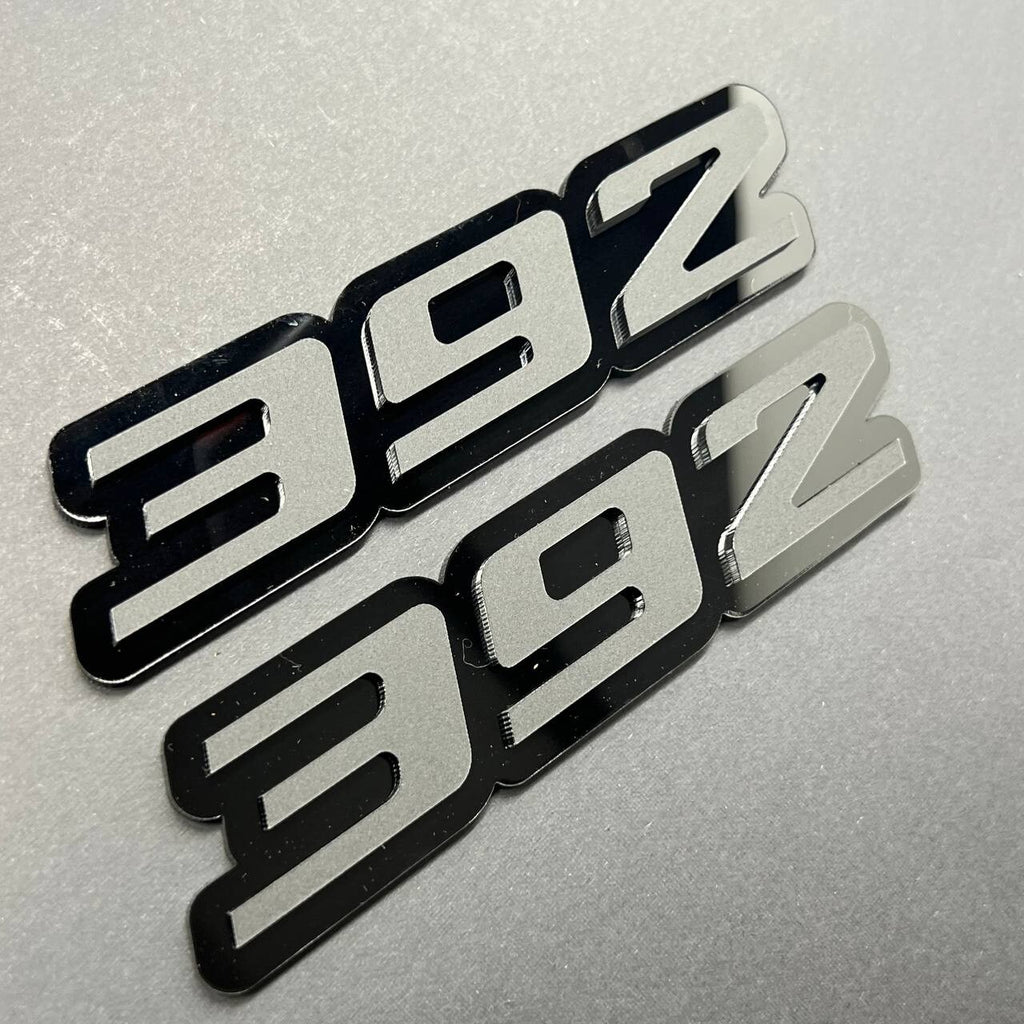 2x Mate Black 392 Hemi Emblems 392 Side Fender Badge 3D for 392 Emblem