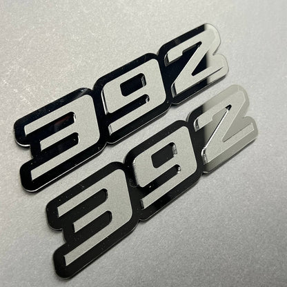 2x Mate Black 392 Hemi Emblems 392 Side Fender Badge 3D for 392 Emblem