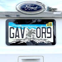 MOUNTAINS COLOR CHOICE LICENSE PLATE FRAME-HIKING-MOUNTAINS-CAMPING