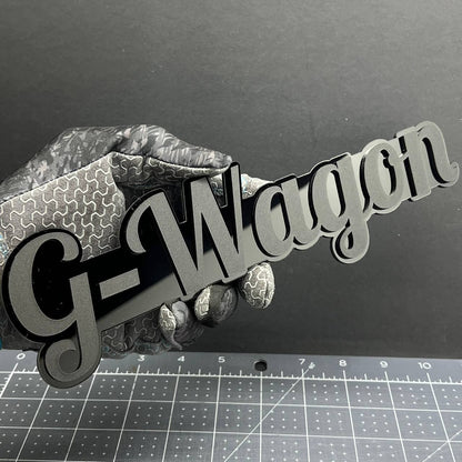 1X G-Wagon Black Emblem 3D Mercedes G-Class Badge for Rear, Fender, or Tailgate