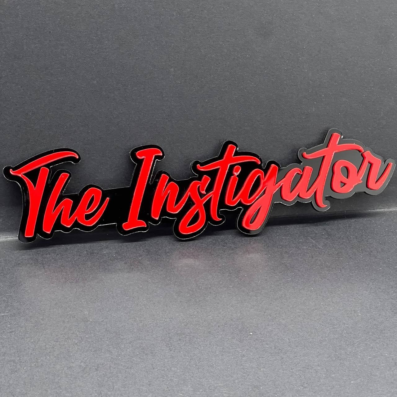 1PC THE Instigator Emblem – 3D Acrylic Multicolor Car Truck SUV Tailgate Badge