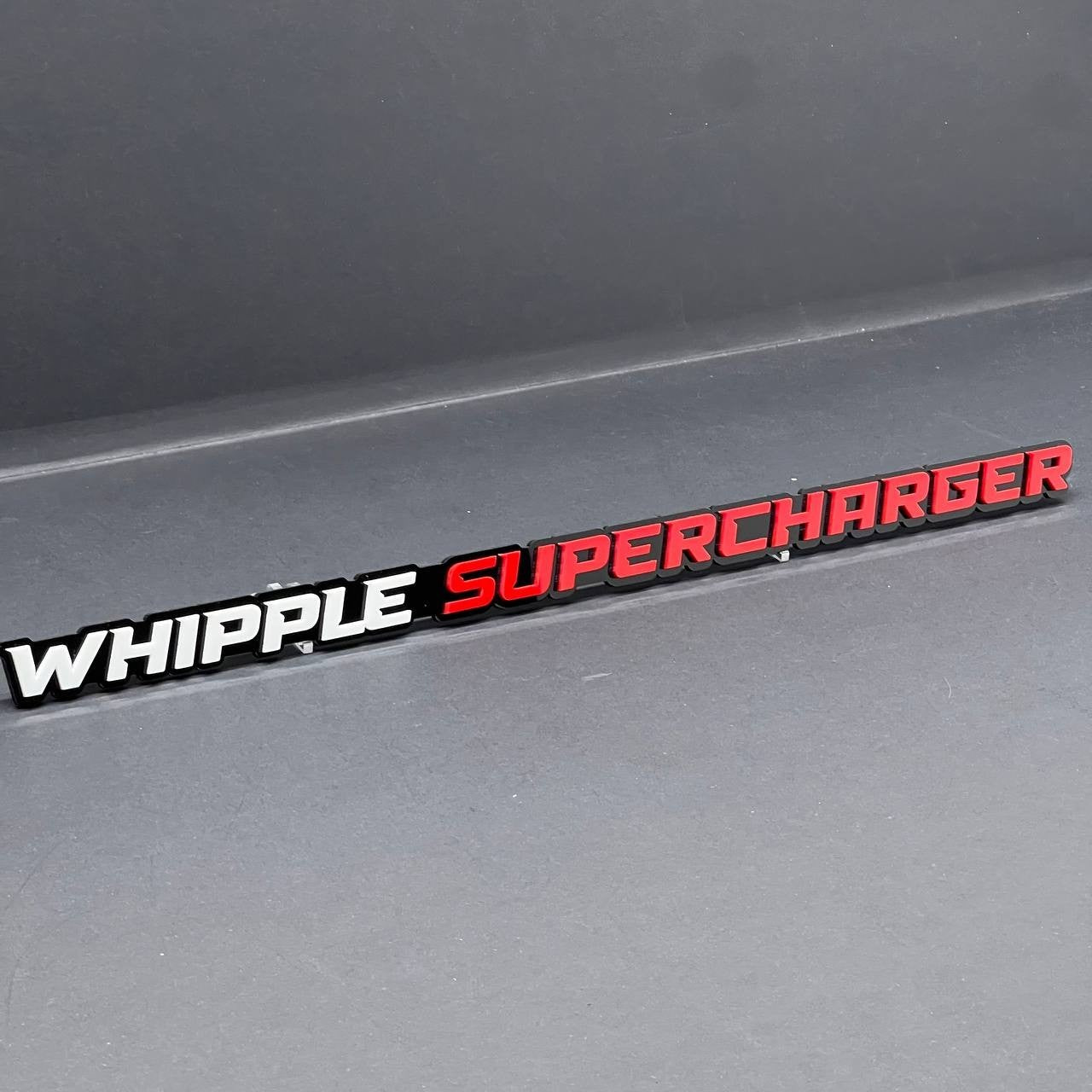 1PC WHIPPLE SUPERCHARGER Emblem – 3D Multicolor Acrylic Car Fender Badge Decal