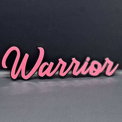 1pcs Warrior 3D Emblem – Custom Fender or Tailgate Badge for Car, SUV, or Truck