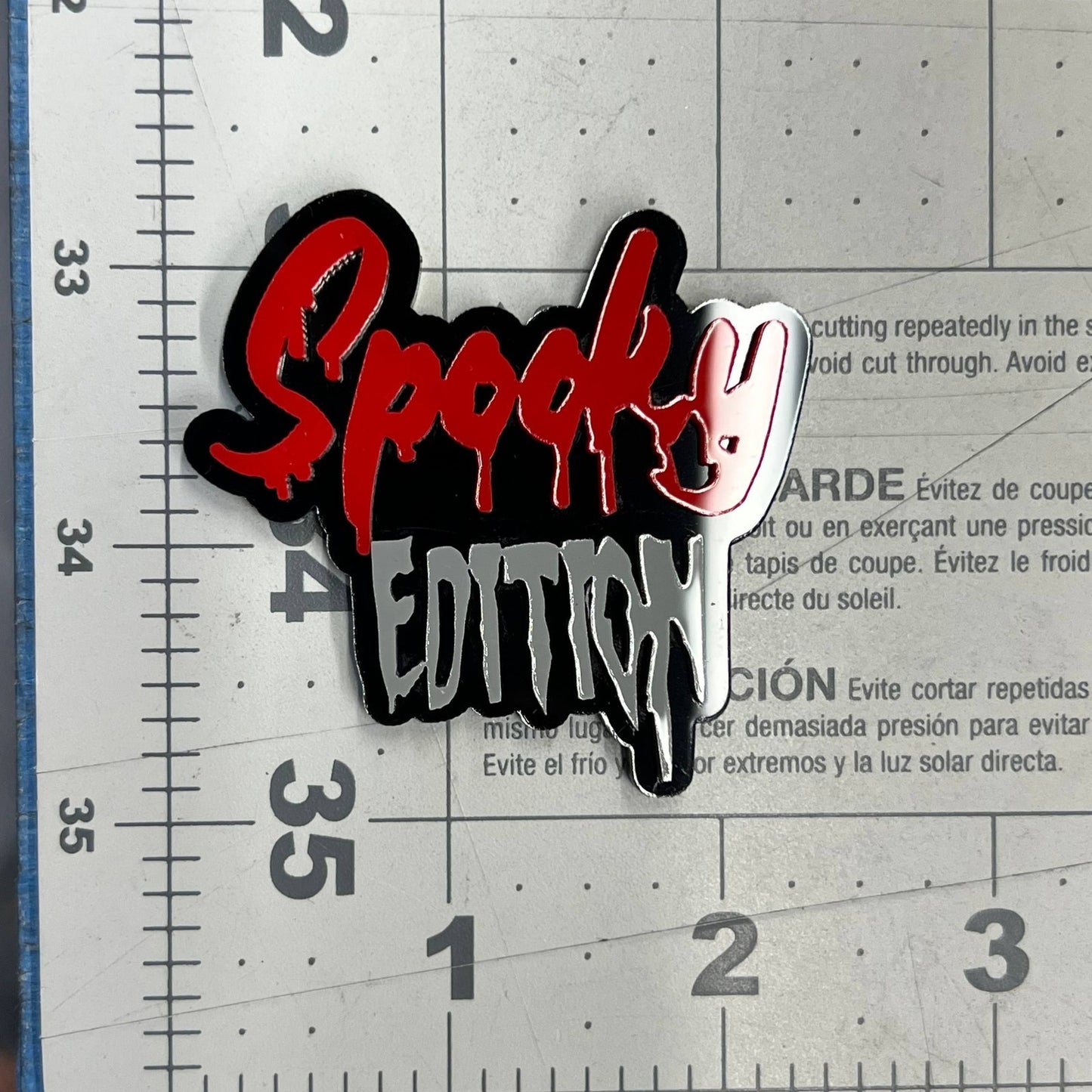 1PC Spooky Edition Emblem – Durable 3D Multicolor Acrylic Tailgate Badge
