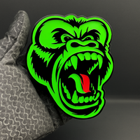 1PCS GORILLA Emblem – 3D Multicolor Acrylic Car Badge Decal