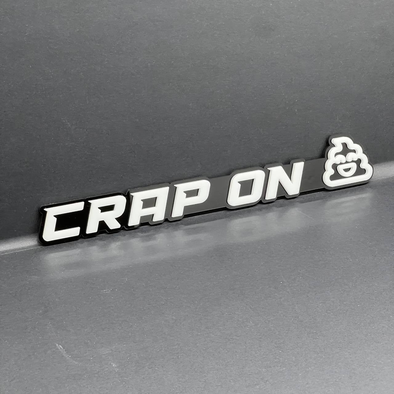 1PC CRAP ON 3D Lettering Emblem – Exterior Badge Decal for Trunk Fender or Door