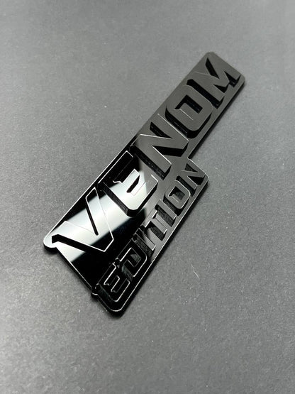 1pcs Venom Black Edition Emblem Car Badges Badass 3D Sticker Decal Multicolor