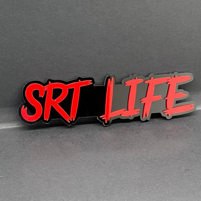 SRT LIFE Multicolor Emblems –  SRT Side Fender Badges (Set of 2) for SRT Emblem